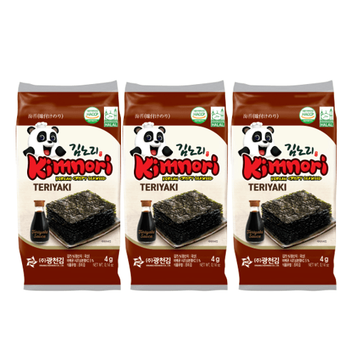 KIMNORI Teriyaki Seaweed Snack 3x4g