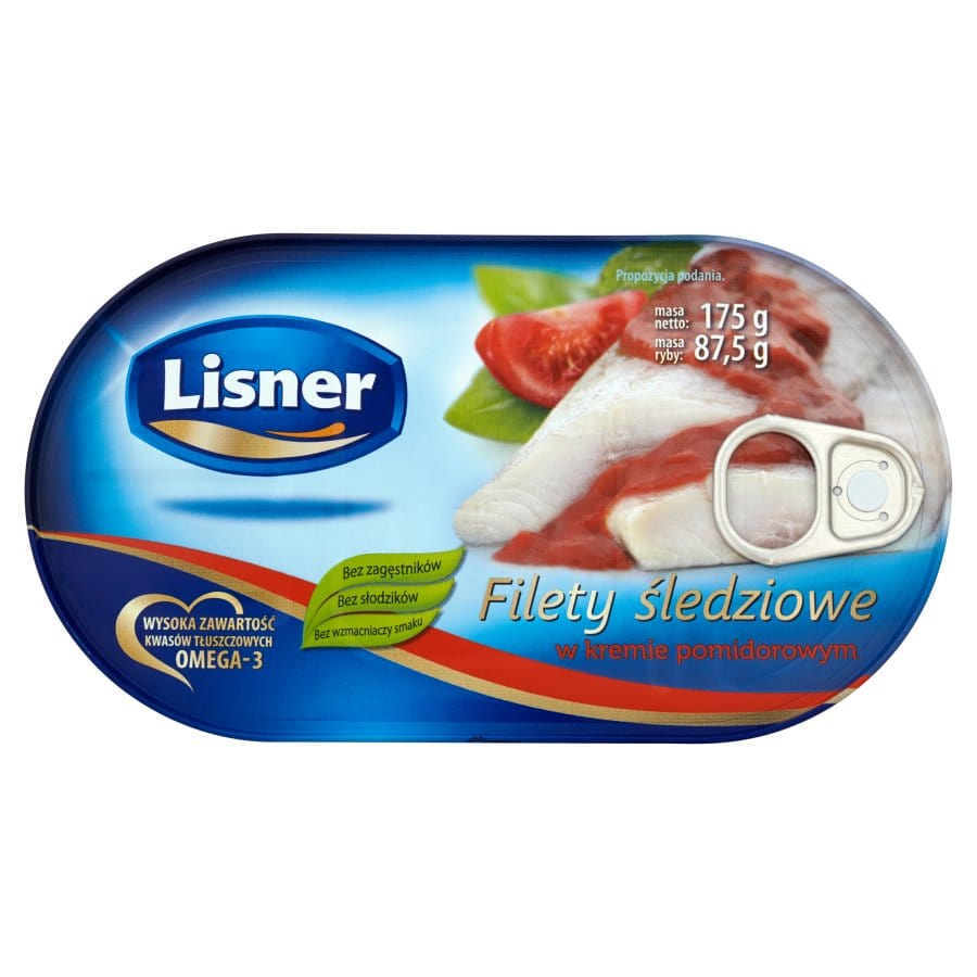 LISNER Filety sledziowe sosie pomido 170G