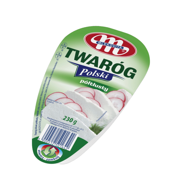 MLEKOVITA Twarog Polski Poltlusty 230G