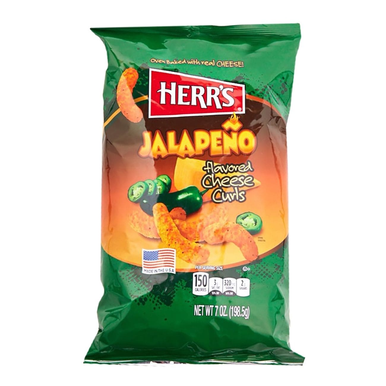 HERR'S Jalapeno Cheese Curls Chips 198g