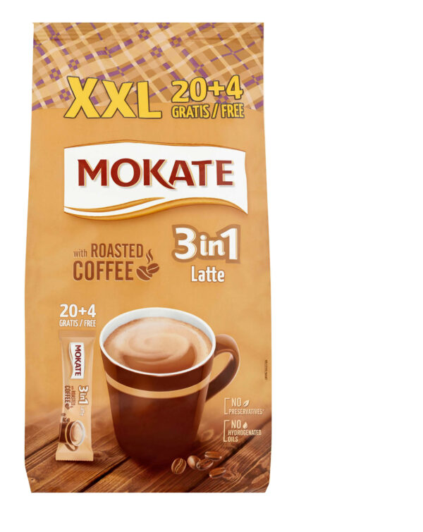 MOKATE 3in1 Latte Pulver Kaffe 10pk 150g